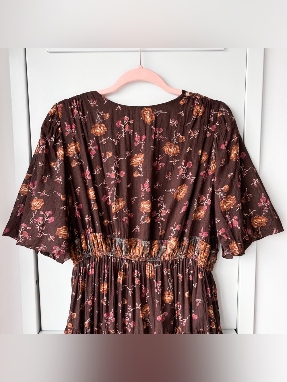 Free People Lysette brown boho floral maxi dress - Picture 12 of 15